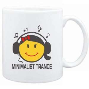 Mug White  Minimalist Trance   female smiley  Music  