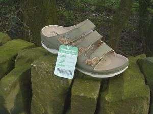 Ladies velcro sandal wide fit sizes3s to 8s khaki Zante  