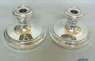 Pair Of Christofle Silvered Candlesticks France Ca 1900  