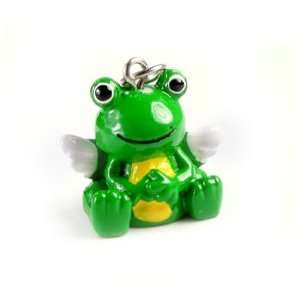  Roly Polys 3 D Hand Painted Resin Cute Frog Angel Charm 