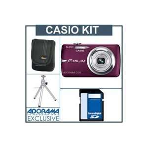  Casio Exilim Zoom EX Z550 Digital Camera Kit   Red   with 