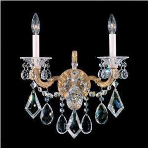  La Scala 15 Two Light Wall Sconce Finish / Crystal Color 