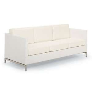  Metropolitan Outdoor Sofa with Cushions in White Finish   Off 
