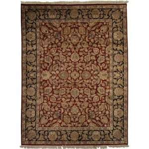  91 x 120 Red Hand Knotted Wool Agra Rug Furniture 