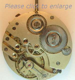 SWISS Antique Pocket watch Movement 43mm for Part REPAIRE   Running 