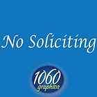 NO SOLICITING Window Door Sign 3D Embossed Plastic 3x13