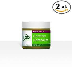  Gaia Herbs Comfrey Compounded Salve 2 Ounce Jars (Pack of 