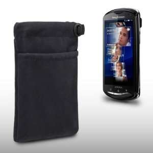 SONY ERICSSON XPERIA PRO SOFT CLOTH POUCH CASE WITH ACCESSORY POCKET 