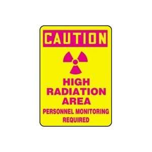  CAUTION HIGH RADIATION AREA PERSONNEL MONITORING REQUIRED 