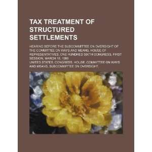  Tax treatment of structured settlements hearing before 