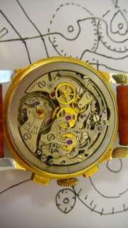   Gold Tissot Chronograph w/ Strap Rare Lemania 1280 Caliber  