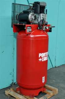 PORTER CABLE 7 HP VERTICAL AIR COMPRESSOR, SINGLE PHASE  