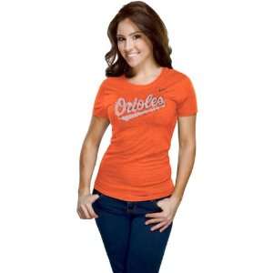  Baltimore Orioles Womens Nike Orange Heather Blended T 