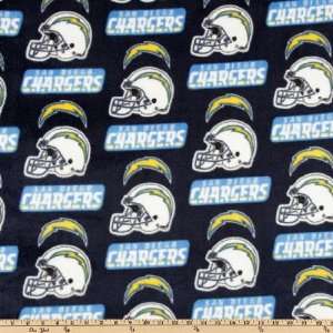  60 Wide NFL Fleece San Diego Chargers Blue Fabric By The 