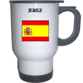  Spain (Espana)   JEREZ White Stainless Steel Mug 
