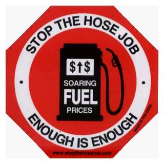   With Gas Pump   Sticker / Decal (against high gas prices) Automotive