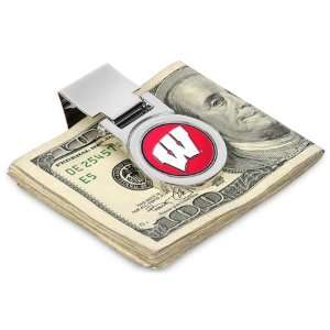  Wisconsin Badgers NCAA Silver Money Clip Sports 