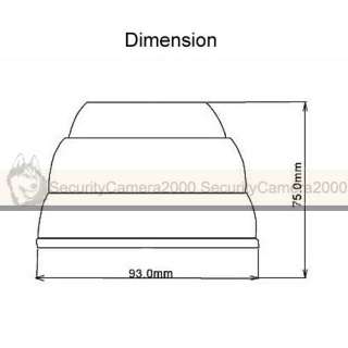 CCD Caméra Dôme Etanche Couleur Infrarouge 15M 540TV Lignes