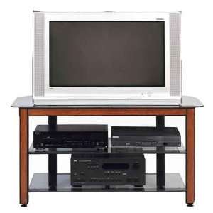  Wood Technology Metal and Glass Entertainment Center