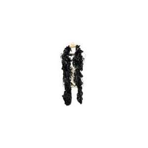  6 Black Feather Boa with Silver Tinsel Health & Personal 
