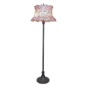  Meyda Tiffany 72160 Blooming Rose   Three Light Floor Lamp 