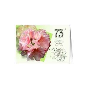  73rd Happy Birthday   Pink Rhododendron Card Toys & Games