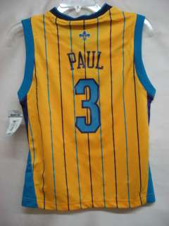   Paul New Orleans Hornets Yellow NBA Youth Revolution 30 Jersey Medium