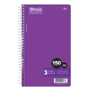  BAZIC C/R 150 Ct. 9.5 X 6 3 Sub Spiral Notebook Case 