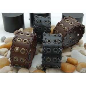  Leather Wristband 75016 in Black