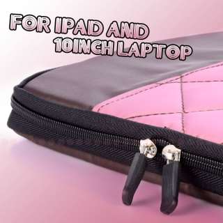 15 17 Women Laptop Notebook Case Bag Leopard glod pink fish scale 