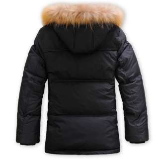 The new mens 90% duck down hooded fur collar and warm down jacket 