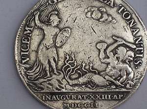 Magnificent Solid Silver Queen Anne 1702 Official Coronation Medal 