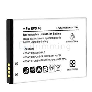   3500mAh Extended Battery+Cover Case For Sprint HTC EVO Shift 4G  