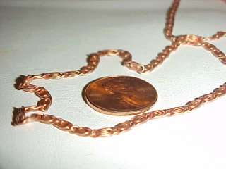 1000 FEET VINTAGE COPPER COATED S STYLE 3mm. CHAIN N7  