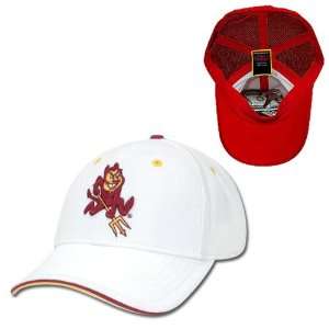   Sun Devils NCAA Dobby Flex Baseball Cap by All Star Apparel (White