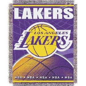  Los Angeles Lakers Game Time Woven Jacquard Throw Sports 
