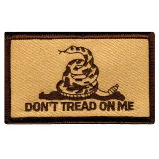  Gadsden Flag Green Embroidered Patch Dont Tread on Me Tea 