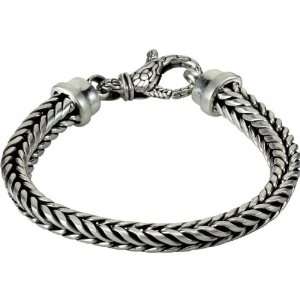  Brc717 Silver 08.50 Inch Silver 7Mm Foxtail Bracelet 