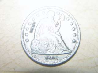 1840 American Seated Liberty 1 Dollar Replica Coin 899  