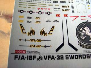 click here to see a finished DML 1 /1 44 F/A 18F VFA 32 S wordsmen 