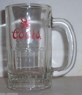 Old Vintage Heavy Clear Bar Ware Glass Barware Beverage Drinking COORS 