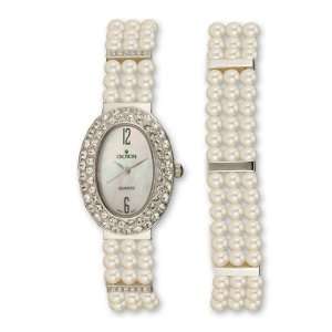  Croton Ladies Frshwtr Cult Pearl 24x35mm Watch/7.5In 