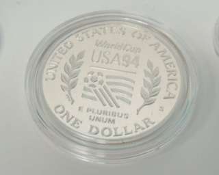   USA WORLD CUP COM. 3 COIN SET $5 DOLLAR GOLD~ SILVER PROOF DOLLAR 90%