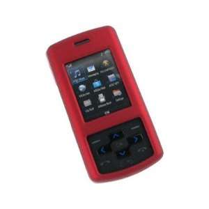  Rubber Coated Plastic Phone Cover Case Red For LG CF360 