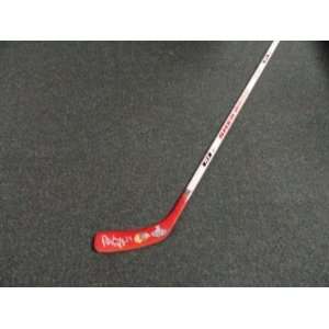  Dustin Byfuglien Signed Stick   2010 Stanley Cup Logo 
