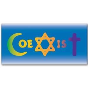  COEXIST coexistence peace loving bumper sticker 6 x 3 