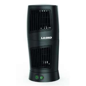  Lasko 4911 11.85 Inch Twist Top Tower Desk Fan, Black 