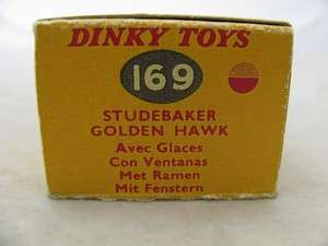 Dinky Toy #169 Studebaker Golden Hawk (1958) **Excellent Plus Overall 