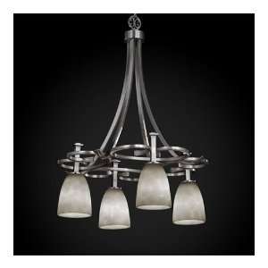 Justice Design Group CLD 8565 18 NCKL Clouds 4 Light Chandeliers in 