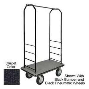  Easy Mover Bellman Cart Black, Black Carpet, Gray Bumper 